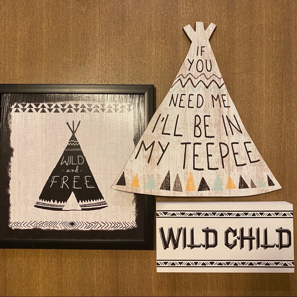 Cute Wooden Child Decor Set